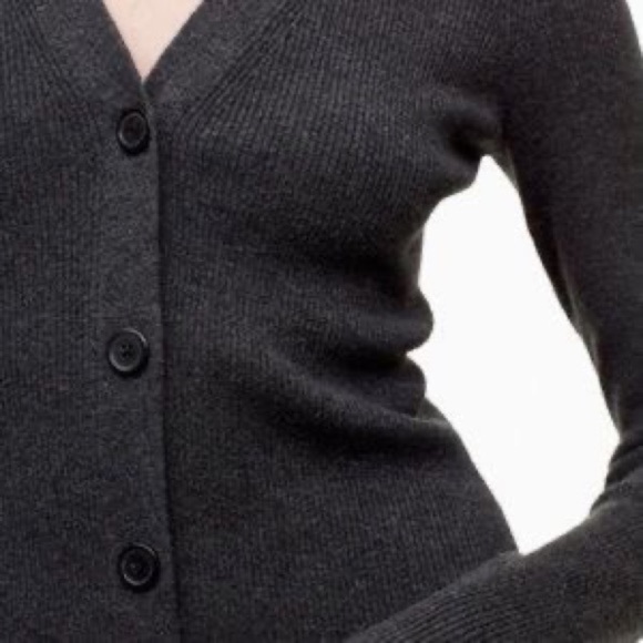 Wilfred Hariette Grey Ribbed button-down Body-hugging Dress—Merino Wool - Picture 4 of 14